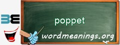 WordMeaning blackboard for poppet